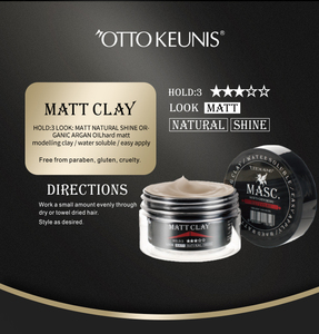 Cera para el cabello con textura para hombres de etiqueta privada para hombres, productos de peinado para el cabello de fijación fuerte y duradera, pomada para el cabello mate, aroma <span class=keywords><strong>Sauvage</strong></span> de arcilla - Product Image 6