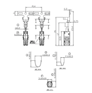 Tyco 1241394-1 Conector de herramienta de crimpado, terminal de batería automotriz, fabricante