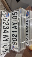 Plaque d'immatriculation automobile RDC OEM, version mise à jour avec fond réfléchissant et microtexte de sécurité
