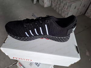 Scarpe da corsa Pozio da uomo, tomaia in rete nera, suola in gomma, misura 18.0, intersuola in EVA, abbigliamento sportivo per esterni - Product Image 3