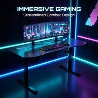 Bureau de jeu électrique AOR réglable en hauteur avec écran numérique intégré, design moderne en métal, commande directe usine