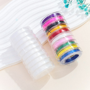 Colorful Mini 0.8mm Crystal <b>Elastic</b> Thread Flat Beading Thread DIY Jewelry Accessories - Product Image 1