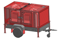 Compresseur d'air diesel portable de construction 390CFM 400 CFM