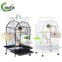 Vente de grandes cages à oiseaux en métal, volières pour perruches, cages et maisons pour animaux de compagnie, cages à oiseaux durables en fil de fer pour perroquets, canaris, oiseaux