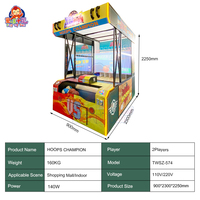 Machine de jeu de tir au basket-ball électronique automatique pour adultes, 2 joueurs, en métal et acrylique, version anglaise