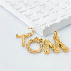 Colgantes y dijes de moda de acero inoxidable 316L chapados en oro PVD de 14K y 18K personalizados DIY para la fabricación de joyas - Product Image 6