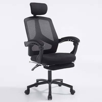 Chaise de bureau ergonomique de direction moderne à dossier haut Repose-pieds pivotant en maille confortable en tissu maillé Style de levage en plastique