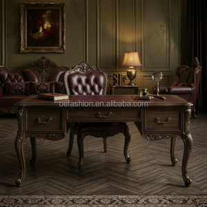 FF&E personnalisés |   Ensemble de canapés en cuir capitonné en bois massif sculpté à la main |   Histoire traditionnelle |   Projet Villa & Salon VIP |   Prêt pour l'ISPM-15 - Product Image 2
