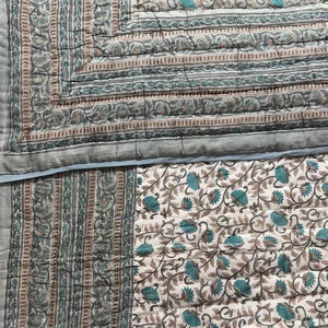 Edredón Kantha bohemio de primera calidad, Vintage colcha de retazos, ropa de cama de algodón de tamaño King, manta acolchada, edredones Hippie - Product Image 1