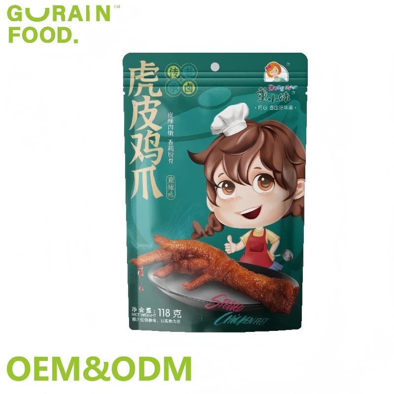 OEM ODM мясной продукт МЯСНЫЕ ЗАКУСКИ курица 118 г жареные куриные лапки с острым и пряным вкусом