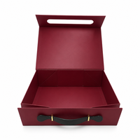 Boîte cadeau pliable personnalisée avec poignée en PU, magnétique, en carton recyclé de haute qualité pour vêtements et robes