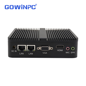Firewall SSD Ultra Baru Tertanam Industri Tanpa Kipas Win/Linux 7/10/11 Mini PC Intel Core Dual Core DDR3 RAM SSD+HDD