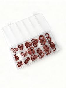 Junta de papel de acero roja lisa vulcanizada de alto voltaje con aislamiento de fibra plana y arandela de acero roja adherida - Product Image 3