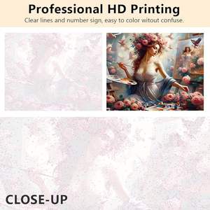 Gran oferta, decoración del hogar, Kits de pintura por números DIY para niños/adultos, arte de pared, chica <span class=keywords><strong>Sexy</strong></span>, pintura al óleo pintada a mano por números - Product Image 3