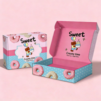 Boîtes d'emballage en carton kraft personnalisées avec logo, impression alimentaire, pour biscuits, gâteaux, pâtisseries, pains, donuts, macarons