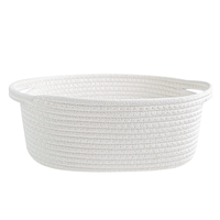 Panier de rangement portable pour couches de bébé, organisateur multifonction en corde de coton tressée avec poignée