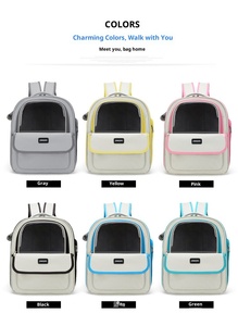 Tas Oxford pembawa hewan peliharaan portabel, tas pembawa hewan peliharaan untuk kucing ruang besar antilembap - Product Image 2