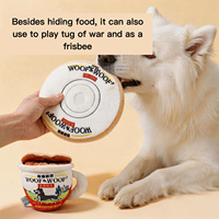 Jouets à mâcher pour chien en peluche modernes, mignons et couineurs, en forme de tasse de thé au lait et de sous-verre, pour l'exercice, le jeu de recherche de nourriture et le divertissement sonore quotidien