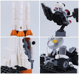 DIY series Aérospatiale-système <span class=keywords><strong>space</strong></span> shuttle Legos plastic assembling building blocks toy - Product Image 5