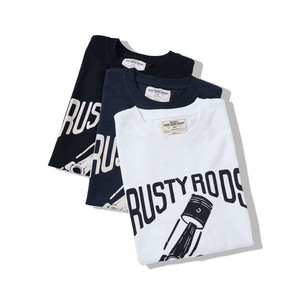T-shirt d'été pour homme en coton doux imprimé, motif lettres vintage sur le thème <span class=keywords><strong>de</strong></span> la culture automobile et des pistons mécaniques modifiés, à manches courtes - Product Image 1