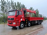 Camion-grue Shacman SPS40000 personnalisé 8x4, camion-grue de 16 tonnes, camion-benne robuste de 16 tonnes avec grue à vendre