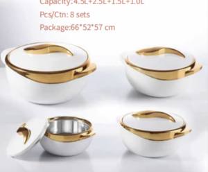 Coffret Cadeau Exquis : Ensemble de Plats Isothermes 1L, 1.5L, 2.5L, 4.5L avec Design Ondulé Doré Créatif - Product Image 4