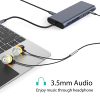 Double Hdtv 13 en 1 VGA PD USB C DATA Usb 3.0 2.0 SD TF Multi-fonction Type-c Usb Hub