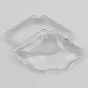 Pacotes de gelo gelatinosos e quentes reutilizáveis em massa para lábios, almofadas de gelo para olhos, contas de gel personalizadas, embalagem de gelo labial em forma de coração e logotipo
