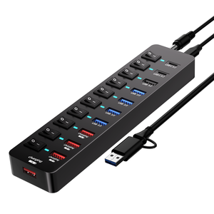 11-<span class=keywords><strong>Port</strong></span> <span class=keywords><strong>USB</strong></span> Hub với 3 * <span class=keywords><strong>USB</strong></span>-C 3.2 4 * <span class=keywords><strong>USB</strong></span>-A 3.2 4 * Sạc cổng tương thích với loại C giao diện cho máy tính trong kho - Product Image 1