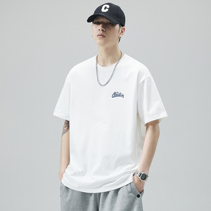เสื้อยืดคอกลมทรงหลวมสไตล์อเมริกันสำหรับผู้ชาย ผ้าฝ้ายแท้ 260 กรัม พิมพ์ลายตามสั่ง รับดีไซน์โลโก้แบบดรอปชิปปิ้ง - Product Image 5