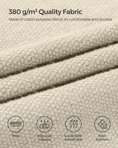 <span class=keywords><strong>Hamac</strong></span> double <span class=keywords><strong>beige</strong></span> 98.4x59.1 pouces Capacité de poids de 300 lb pour terrasse Camping extérieur Livré Installation de sac de compression - Product Image 5