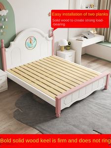 Cama Individual Moderna de Madera Maciza <span class=keywords><strong>para</strong></span> Niños, Cama Suave de 1.2 m <span class=keywords><strong>para</strong></span> <span class=keywords><strong>Adolescentes</strong></span>, <span class=keywords><strong>Niñas</strong></span> y Princesas - Product Image 5