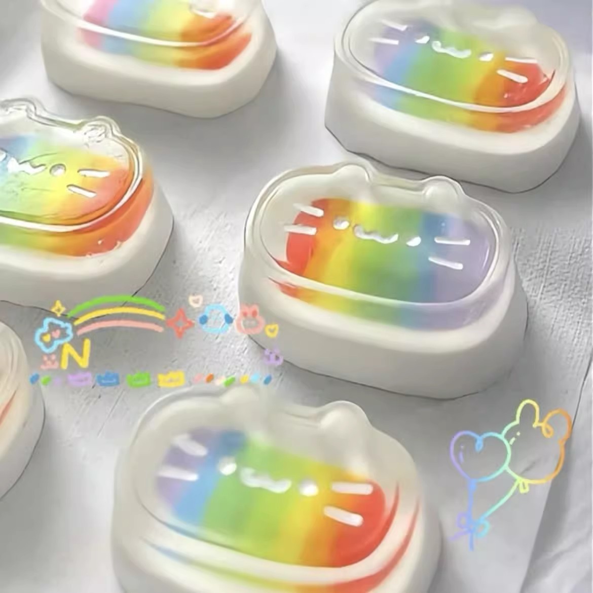 Fromage pour chatons [couleur arc-en-ciel]