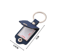 Base de Cuero Negro para Sublimación de Fotos Personalizadas, Llavero de Cuero PU en Blanco, Colgante para Bolsa, Recuerdo, Regalo