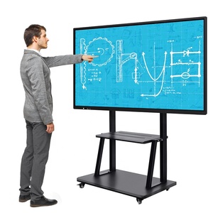Tableau blanc interactif intelligent Hiseeview 4K de 98 pouces, écran tactile, tableau blanc interactif pliable, LCD, enseignement scolaire, salles de classe, noir - Product Image 4