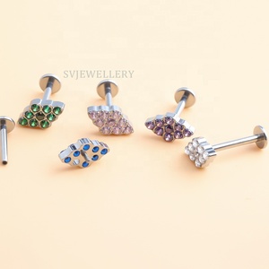 Phổ biến nhất Lip piercing đồ trang sức titan thép không gỉ labret pierc hợp thời trang tùy chỉnh Lip Titan piercing labios - Product Image 4