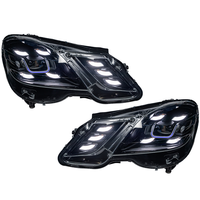 Pour Benz W212 W207 C207 Classe E Berline Coupé 2010-2013, phare avant LED complet style Porsche avec DRL, boîtier fumé, accessoires