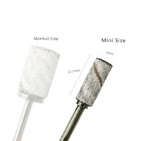 HYTOOS 100 pièces Bandes abrasives miniatures de 3 mm en papier de verre zébré, embouts de ponceuse à ongles en acier inoxydable, mandrin, accessoires d'outils de manucure électrique