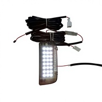 Lumière d'ambiance intérieure de coffre de voiture LED blanche en ABS 12V, lampe décorative pour porte arrière de camion 2012 2021 2022 2023