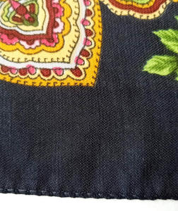 Fabricant de foulards de tête vendus à chaud châles 80*80cm imprimé de fleurs femmes polyester carré <span class=keywords><strong>Ukraine</strong></span> foulards russes - Product Image 6
