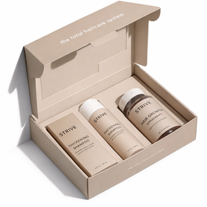 Boîte d'emballage cosmétique en carton ondulé recyclable sur mesure de luxe, boîte d'expédition pour e-commerce, ensemble de maquillage, revêtement UV couleur intégrale, OEM - Product Image 1
