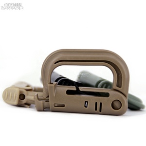 OEM/ODM 6 # D en forme de plastique 55mm Molle Snap tactique lien <span class=keywords><strong>rapide</strong></span> printemps camping randonnée sac Clip complet noir porte-clés mousqueton - Product Image 5