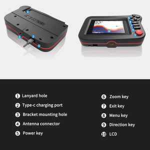 Buscador de Peces con Pantalla Visual HD Cuadrada de ABS, Cámara Subacuática Inalámbrica con Sonar, Compatible con Teléfonos Móviles, DC 10V-18V - Product Image 2