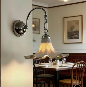 Lampade da Parete <span class=keywords><strong>in</strong></span> Ceramica Stile Francese Antico con LED 3000K Luce Calda, Garanzia di 3 Anni - Per Testata del Letto, Soggiorno, Corridoio, Balcone - Product Image 6