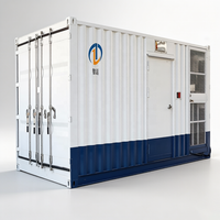Centre de données modulaire entièrement configuré avec rack de serveurs GPU, prêt pour les configurations hybrides éolien-photovoltaïque pour les déploiements en salle informatique