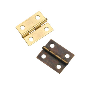 Charnière de meuble 34x22mm, bronze jaune, montage en surface, style traditionnel, antirouille, fer, type H - Product Image 4