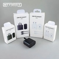 Chargeur rapide USB-C PD 25W EU US UK AU avec câble pour Samsung S10