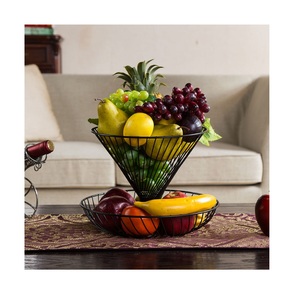 Panier à fruits en métal forgé fait main en gros, haute qualité, dernier design, taille, forme et couleurs personnalisables - Product Image 1
