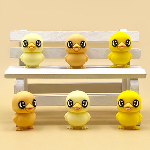 Cuentas de silicona con forma de pato para bolígrafos, redondas, de grado alimenticio, diseño 3D, amarillo cremoso, amarillo atardecer - Product Image 4