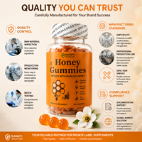 Gummies au miel de Manuka, complément alimentaire en marque blanche OEM, santé digestive et immunitaire, gommes naturelles sans gélatine
